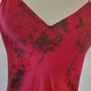 Dannijo long Silk Slip Dress lingerie chemise red pink black purple tie dyed M L